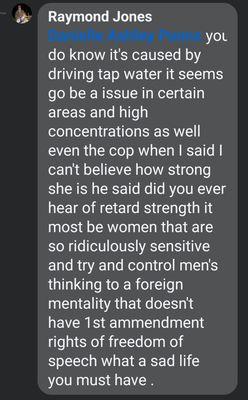 Raymond Jones calling people with Autism "retards".