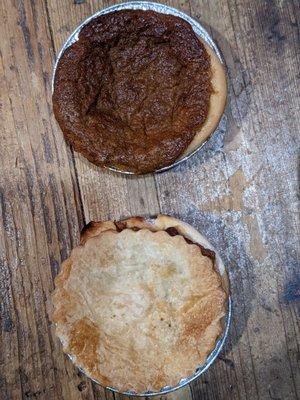 Sweet potato and apple pies