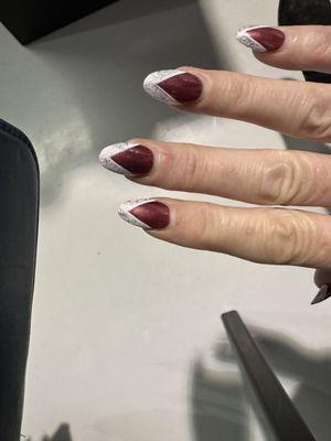 Such a cool look for the holidays. Judy did a fantastic job. Love my nails.