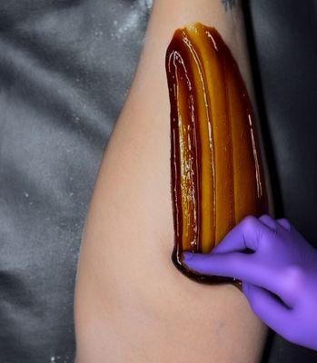 Sugaring hair removal