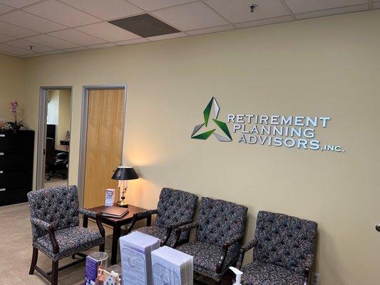 Front reception waiting area.