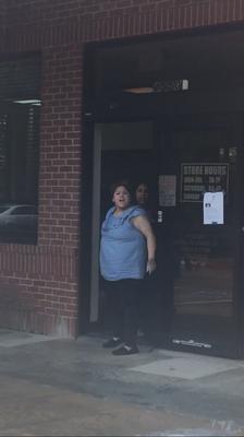 This is after the workers approached my vehicle and threw my blouse on the ground