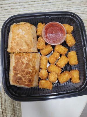 Breakfast Burrito w/ Tater Tots