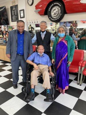 H&M Medical Transport employee(Wendy) took this photo of Dad (Dr. S. Manickavasagar), Mom(Dr. Marie Manickavasagar), Ravi Manickavasagar(me)