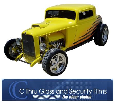 C Thru Glass, Auto Glass for classic cars, street rods and exotic. We cut curved windshields!