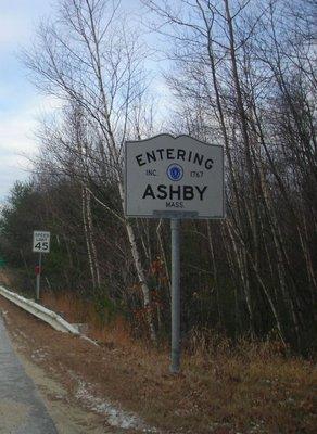 Entering Ashby on Route 31 from Mason, NH.