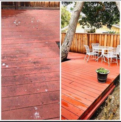 Before and After pictures, demonstrating the transformation an exterior pressure washing service can bring you