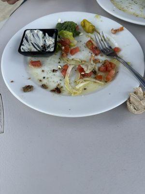 Gyro platter with salad