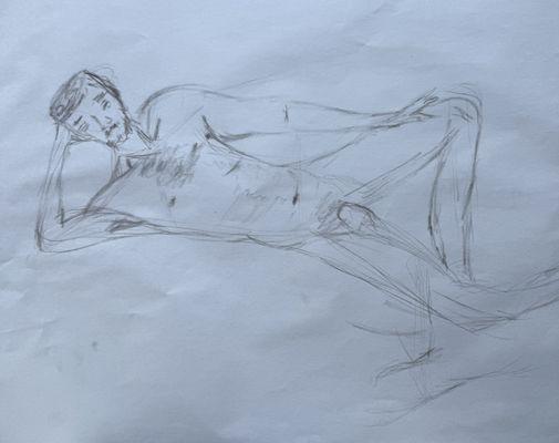 Live anatomy drawing.