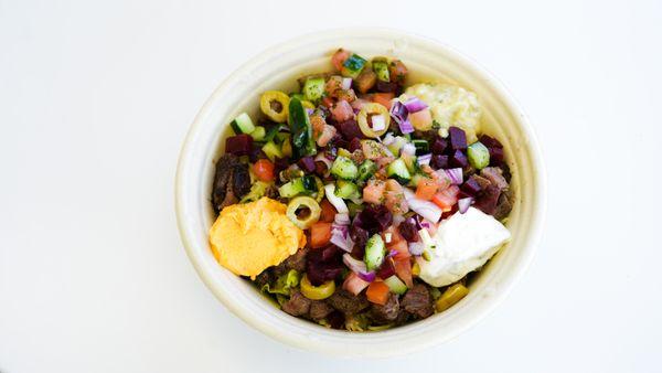 Build your own Mediterranean bowl