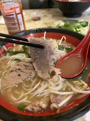 Thick slices of brisket