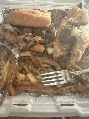 My delicious Philly cheesesteak!!