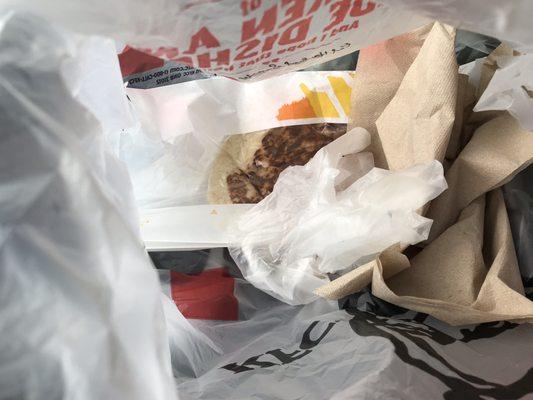 Someone threw their used latex gloves into my bag.