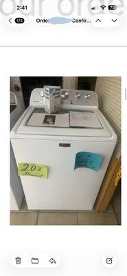 The washer I purchased and found change inside of