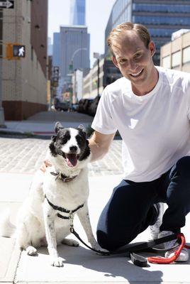 Adam and Ruby enjoying a nice day of walking in New York City.