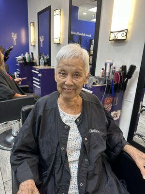 My with the hair style she wanted.