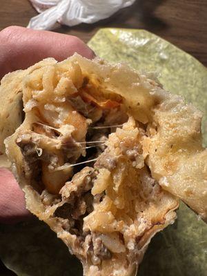 More of the shrimp and cheese pull.