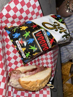 1/2 Muffaletta with Voodoo Zapps Chips
