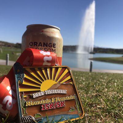 Beer and medal always go together especially at 10am