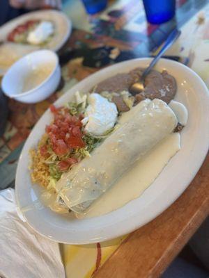Burrito Real with beef.