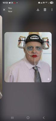 One of the world I think he would rather drink beer and put makeup on than take your case!