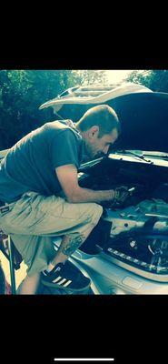 Garrett working on an ML 55 AMG