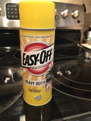 Oven cleaner. Two types Available at this location in case you encounter the two employees I did that had no idea what i was talking about.