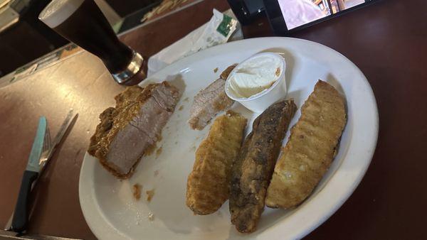 Pork chop with potatoes.