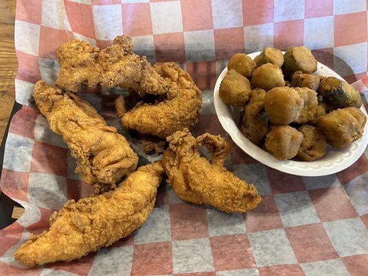 Chicken tenders & fried okra side