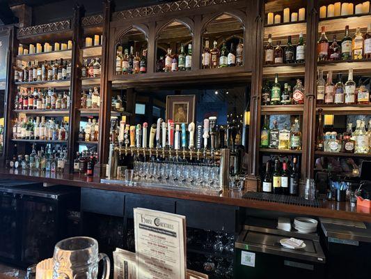 Great selection of beers and whiskey