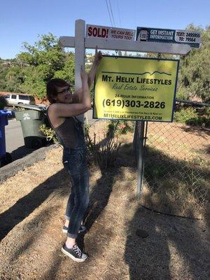 I was clearly excited about it saying "SOLD".