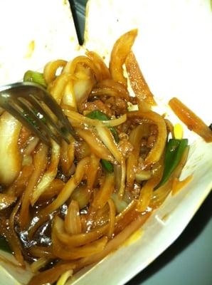 Mongolian Onions...er I mean Mongolian Beef.