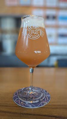 Aged With Luck Chardonnay barrel-aged Sour ale With Guava, lime & Vanilla 5.8% ABV