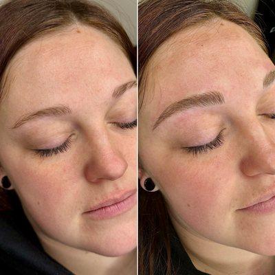 Before/After - Client wanted a fluffy and more full brow!