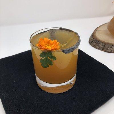 "My Squanch" Mezcal, Ancho, Passion Fruit, Lime, Cilantro, House Habanero Bitters