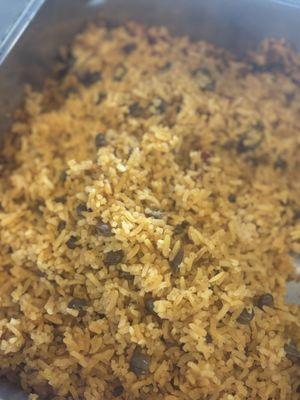Yellow rice and pigeon peas - simple staple, full of flavor!
