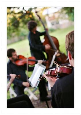 Strings Attached playing a wedding at Green Pastures Austin, TX