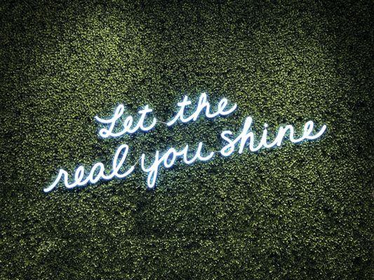 Accent wall/photo backdrop inside store