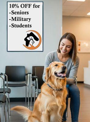 Senior, Military, & Student Discounts