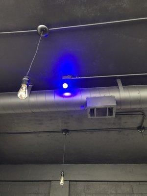 Random blue light on ceiling