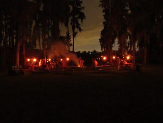 North Grove fire drum circle