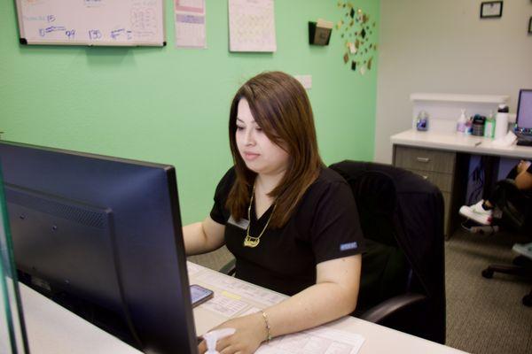 Reception staff at Dallas dentist Bonnie View Dental