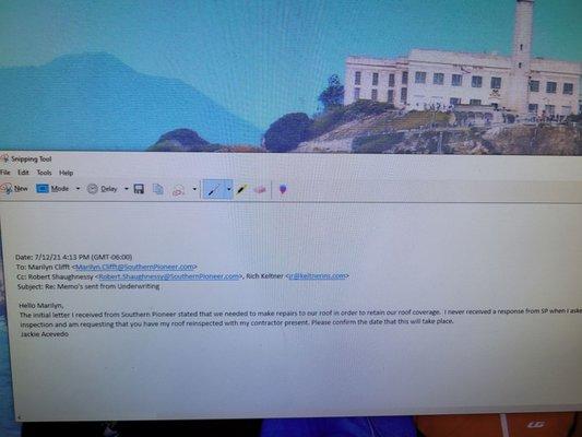 One of many emails and calls asking what repairs need to be made.
