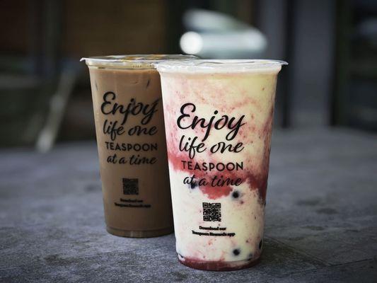 Vietnamese Coffee and Strawberry Colada.