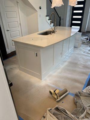 paint counter top install
