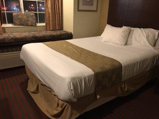 Bed upon arrival. Made very messy.