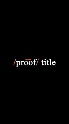 Proof Title