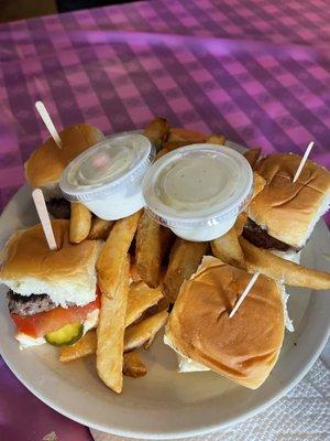 Wally's Sliders with Fries snd Ranch...Delicious!  Julie A
