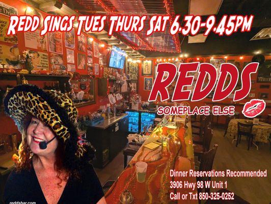 Redd Sings Tues Thurs Sat