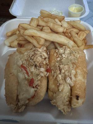 8" Chicken Sub with fries